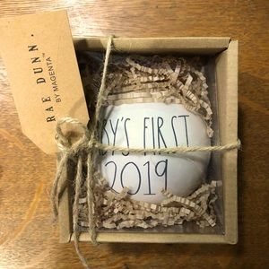 🌸Rae Dunn 2019 Ceramic Baby’s 1st Christmas Ornament—NIB🌸